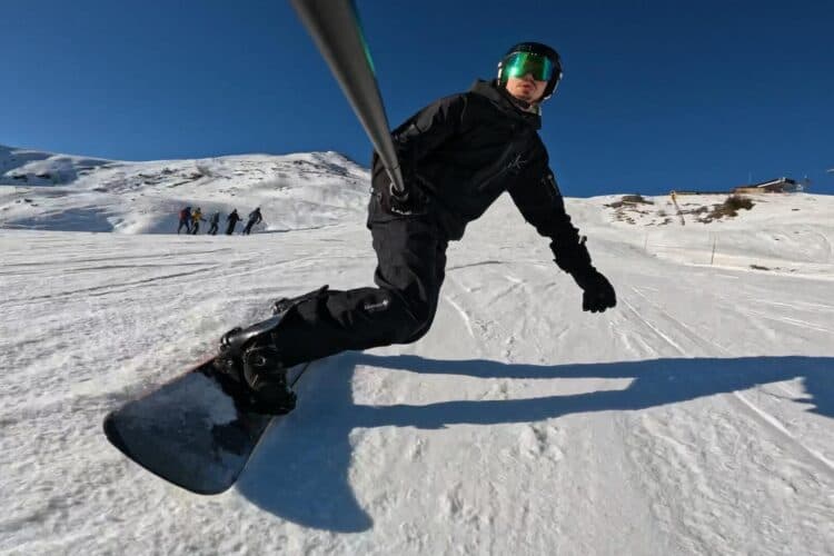 Snowboard Entlasten durch Beugen und Strecken